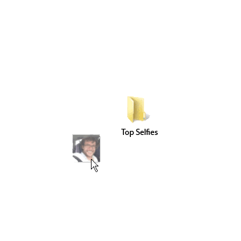 Drag and drop on a folder to save